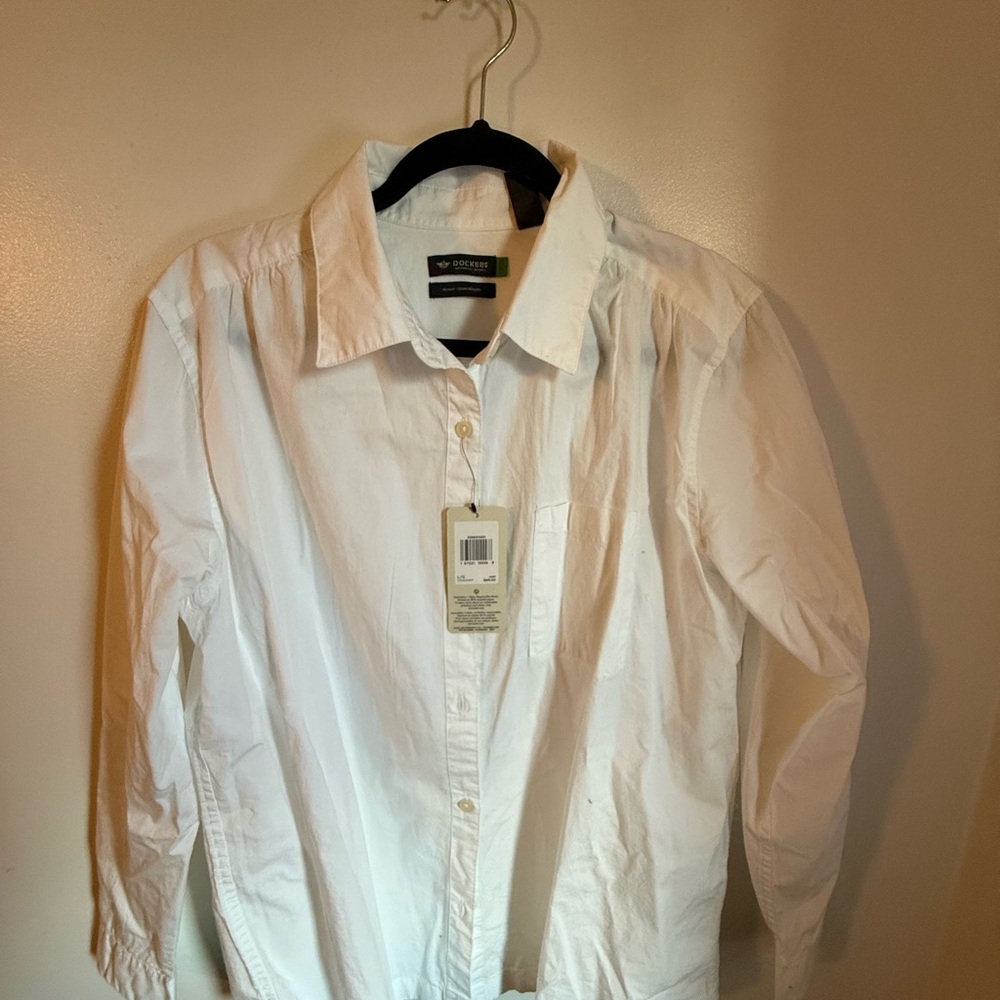 Dockers White Button Down Shirt